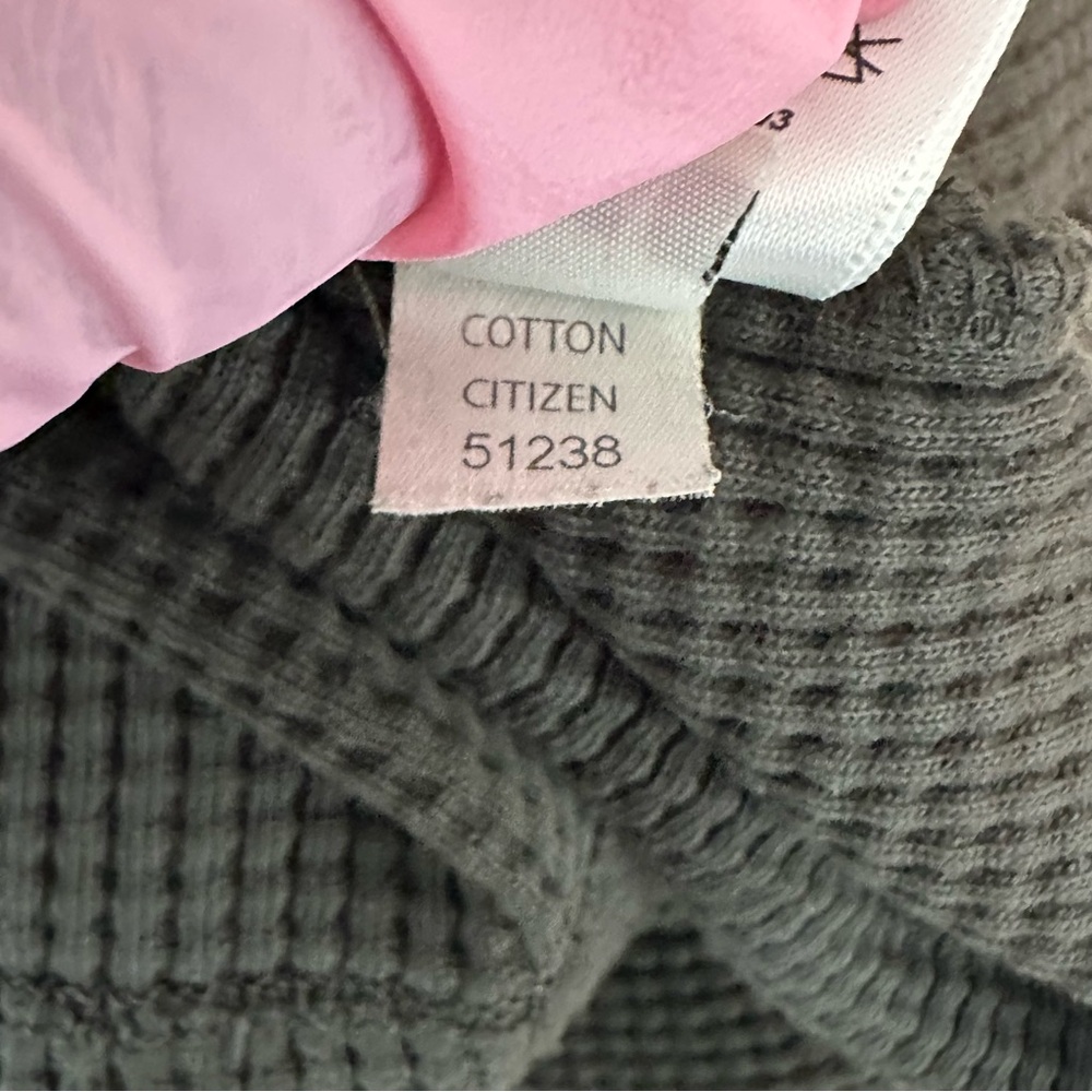 Cotton Citizen Waffle Knit Black Women’s Long Sleeve Shirt Dress Size M - Picture 10 of 10